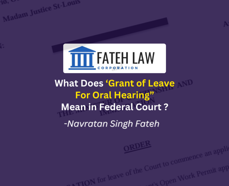 What Does “Grant Leave For Oral Hearing” Mean in Federal Court